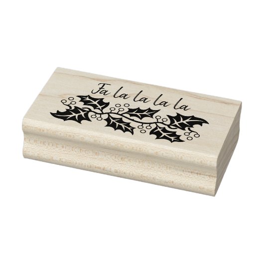 Holly Garland Christmas Art Stamp Rubberstempel (Stempel)