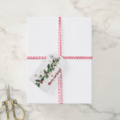 Holly Garland Merry & Bright Cadeaulabel (Met Touw)