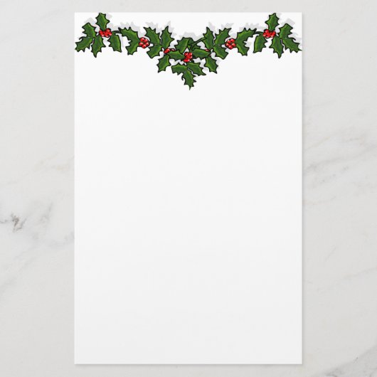 Holly Garland Stationery Briefpapier (Voorkant)