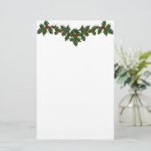 Holly Garland Stationery Briefpapier (Staand voorkant)