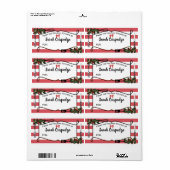 Holly gebruiksvoorwerpen Kerstmis voedsel cadeau s Etiket (Full Sheet)