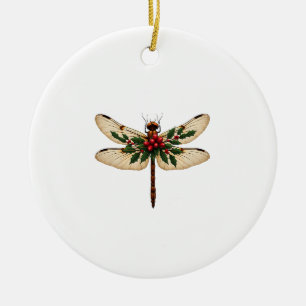 Holly gevleugelde libel keramisch ornament