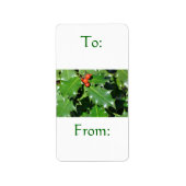 Holly Gift Label (Voorkant)
