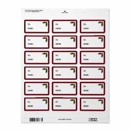 Holly Gift Labels