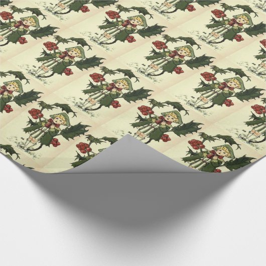  Holly Gift Wrapping Paper Cadeaupapier (Hoek)
