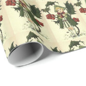  Holly Gift Wrapping Paper Cadeaupapier (Rol Hoek)