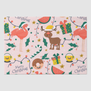 Holly Gifts Kerstmis Roze Tissuepapier
