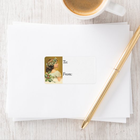 Holly Girl  Gift Label (Insitu)