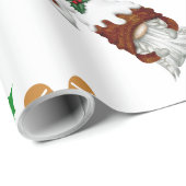 Holly Gnome Peperkoek Kerststok Kerstmis Cadeaupapier (Rol Hoek)
