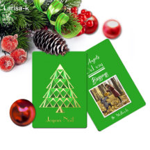 Holly Green Joyoux Noel Foto Kerstkaart