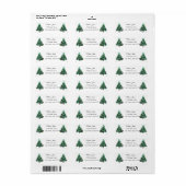 Holly Green kerstboom Festive Wedding Label (Full Sheet)