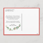 Holly Greenery Krans Cirkel Foto Vrolijk Kerstfees Feestdagenkaart (Achterkant)