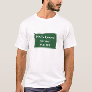 Holly Grove Arkansas City Limit Sign T-shirt