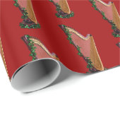 Holly Harp kerstpapier Cadeaupapier (Rol Hoek)