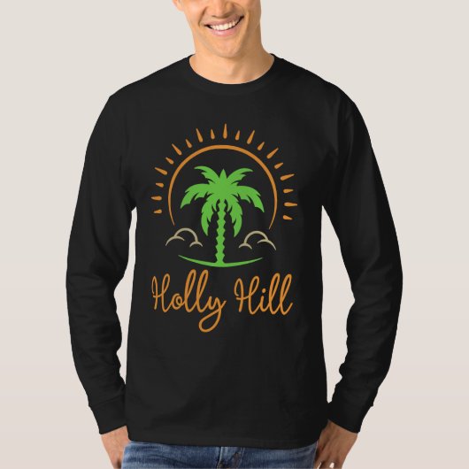 Holly Hill Florida Vacation Beach Tropical T-shirt (Voorkant)