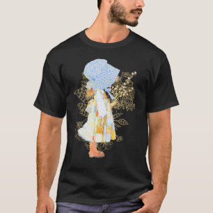 Holly Hobbie County Meisje Holding Bloemen Zoet T-shirt