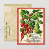  Holly Holiday Briefkaart (Voorkant / Achterkant)