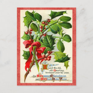 Holly Holiday Briefkaart