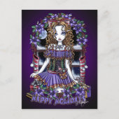 Holly Holiday Christmas Party Snoep Angel Briefkaa Feestdagenkaart (Voorkant)