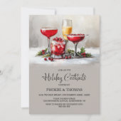 Holly Holiday Cocktail Party Kaart (Voorkant)