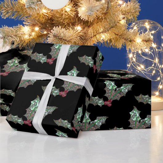 Holly Holiday Festive Chic Cadeaupapier (Feestdagen)