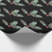 Holly Holiday Festive Chic Cadeaupapier (Hoek)