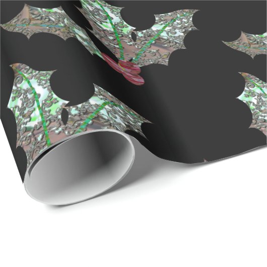 Holly Holiday Festive Chic Cadeaupapier (Rol Hoek)