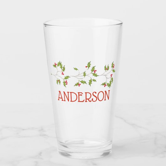 Holly Holiday Glass Glas (Voorkant)