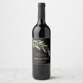 Holly Holiday Kerstmis Wijn Etiket (Voorkant)