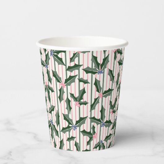  Holly Holiday Papieren Bekers (Achterkant)
