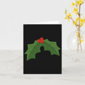Holly - Holly en bessen Kerstmis Kaart (Gele Bloem)