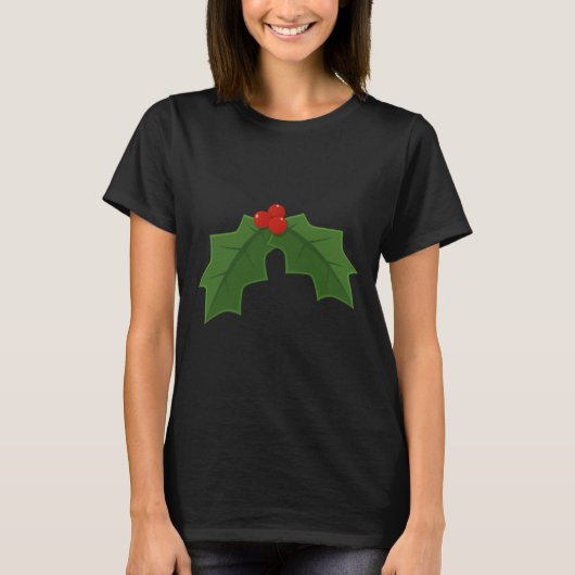 Holly - Hulst En Bessen Kerst  T-shirt (Voorkant)