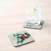 Holly in de sneeuw bier onderzetter (Rechterzijde)