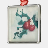 Holly in de sneeuw metalen ornament (Links)