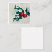 Holly in de sneeuw notitiekaartje (Voorkant / Achterkant)