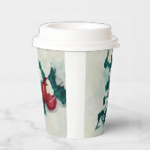 Holly in de sneeuw papieren bekers (Rechts)