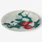 Holly in de sneeuw papieren bordje (Gekanteld)