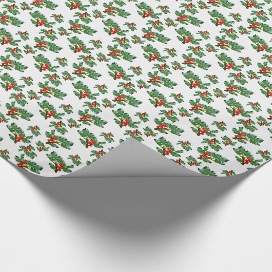  Holly-inpakpapier Cadeaupapier (Hoek)