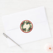 Holly & Ivy Bloemschikking Krans Ronde Sticker (Envelop)