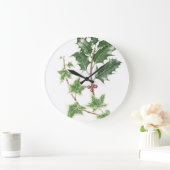 Holly & Ivy Botanische Waterverf Clock Grote Klok (Huis)