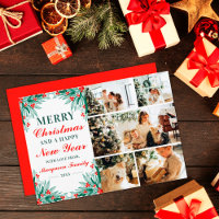 Holly Ivy Leaves Family Foto Collage Kerstmis
