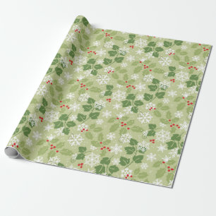 Holly Ivy Snow-kerstinpakpapier Cadeaupapier