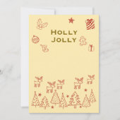 『Holly Jolly』トナカイのかわいいクリスマスカード♡ Feestdagenkaart (Voorkant)