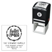 Holly Jolly Achternaam Retouradres Zelfinktende Stempel (In situ)