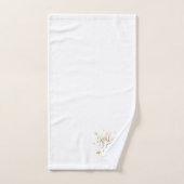 Holly Jolly AF | Glanzend Goud Faux Folie Script Bad Handdoek (Handdoek)