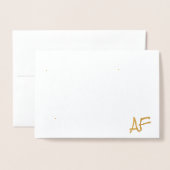 Holly Jolly AF | Glanzend Goud Faux Folie Script Folie Kaarten (Voorkant met envelop)