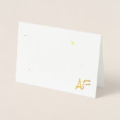 Holly Jolly AF | Glanzend Goud Faux Folie Script Folie Kaarten (Voorkant)