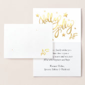 Holly Jolly AF | Glanzend Goud Faux Folie Script Folie Kaarten (Display)