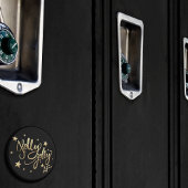 Holly Jolly AF | Glanzend Goud Faux Folie Script Magneet