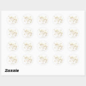Holly Jolly AF | Glanzend Goud Faux Folie Script Ronde Sticker (Vel)